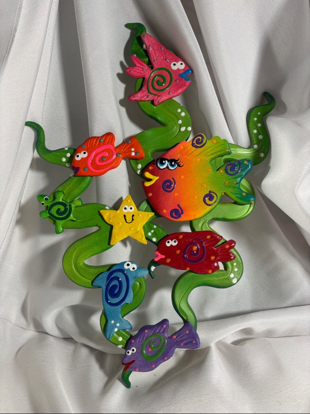 Playful Aquatic Handcrafted Wall Art